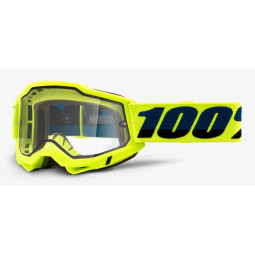 Gogle 100% ACCURI 2 ENDURO MOTO YELLOW (Przezroczysta Podwójna)
