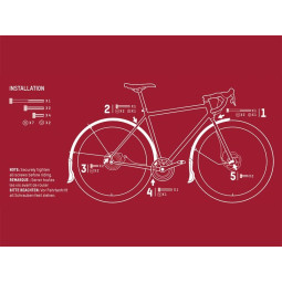 Błotnik zestaw BURN CENTRAL FULL FENDER 700x35mm przód, tył
