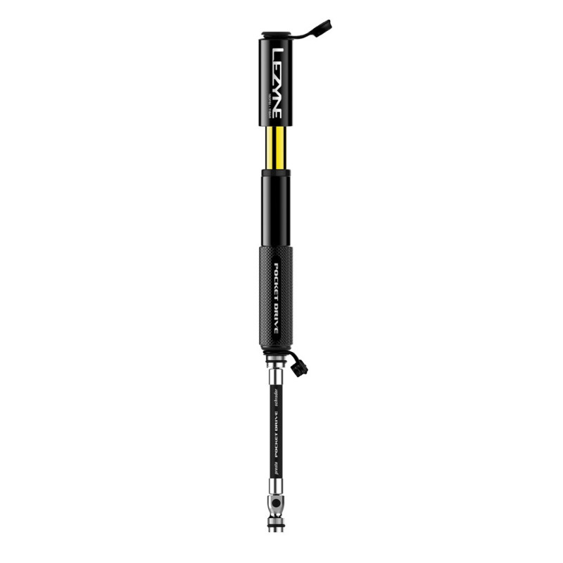 Pompka ręczna LEZYNE POCKET DRIVE ABS FLEX HOSE 160psi dł.krótka 140mm