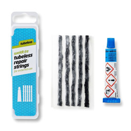 Zestaw naprawczy do opon tubeless WELDTITE TUBELESS REPAIR STRINGS (5 wkładów + klej)